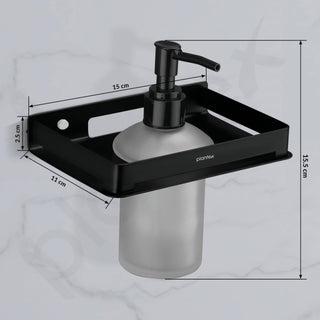 Plantex Liquid Soap Dispenser for Bathroom/Stainless Steel Shampoo Dispenser/Handwash Dispenser for Bathroom/Bathroom Accessories - Pack of 1 (Black)