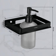 Plantex Liquid Soap Dispenser for Bathroom/Stainless Steel Shampoo Dispenser/Handwash Dispenser for Bathroom/Bathroom Accessories - Pack of 1 (Black)