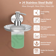 Plantex J4 Stainless Steel Liquid Soap Dispenser/Shampoo Dispenser for Wash Basin/Hand Wash Dispenser Wall Mounted/Bathroom Accessories (Chrome Finish) Onix