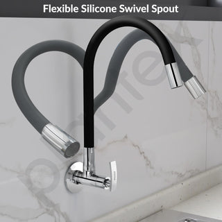 Plantex Pure Brass Kitchen Sink Tap Faucet with Flange and Teflon Tape/360° Swivel Spout for Sink Tap for Kitchen Basin/Flexible Faucet with Water Saving Aerator-7 Year Warranty -(COL-1012 B)