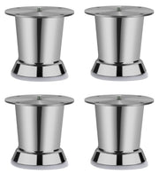 Plantex Heavy Duty Round 3 inch Spare Sofa Legs for Bed Furniture/Sofa Legs for Furniture Fitting/Table Legs/Sofa Leg Set of 4 pcs (Chrome)