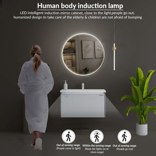 Plantex Unbreakable Plywood Vanity Set for Bathroom/Undermount Washbasin with Cabinet/Bathroom Organizer with Coupling & Mirror Cabinet with Sensor & Defogger Function - (NZBC-12)