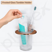 Plantex Smero Pure Brass Tooth Brush Holder/Tumbler Holder/Toothpaste Holder/Bathroom Accessories - Smart (PVD Rose Gold)