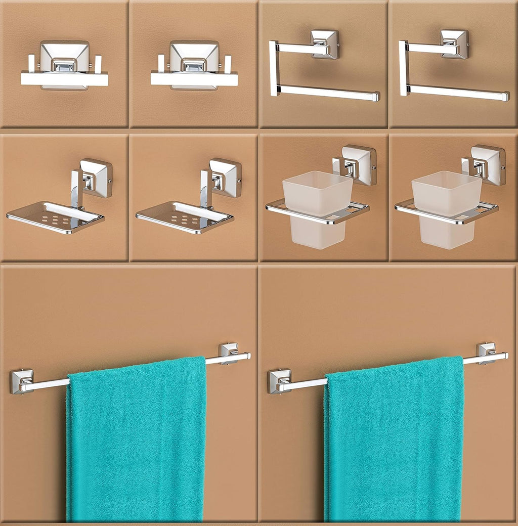 Plantex 304 Grade Stainless Steel Bathroom Accessories - Towel Rod ...
