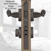 Plantex Door Lock for Home/Main Door Lock Set/Mortise Lock Set with Brass Lock Body & Cylinder - Pack of 1 (7135, Grey)