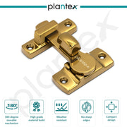 Plantex Door Latch for Balcony/Bathroom/Bedroom/Garden/Sliding Gate - Flip Lock/Chitkani/Back Stopper - (PVD Gold)