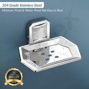 Plantex 304 Grade Stainless Steel Soap Dish/Kitchen and Bathroom Soap Holder/Soap Dish/Soap Stand/Soap Case Bathroom Accessories - Cute (Chrome)