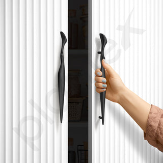 Plantex Cabinet Handle/160mm Handle for Cabinet/Furniture/Door Pull-Push Handle for Home/Office - Pack of 1 (Black)