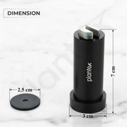 Plantex Stainless Steel Wall-Mounted Magnetic Door Stopper/Door Catcher for Wooden Door - Pack of 4 (Matt Black)