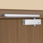 Plantex Automatic Aluminium Soft Door Closer with Double Speed for Heavy Door/Hydraulic Pelmet Arm Door Closer for Hotel-Home-Office (ISO 9001 Certified) (Capacity 120 Kg, Silver)