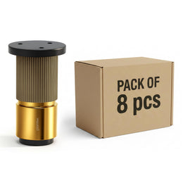 Plantex 3 Inch Sofa Leg for Bed Furniture/Aluminium Sofa Leg for Table/Support Legs/Furniture Leg - Pair of 4 (8 Piece) (DTS-77, Brass Antique & Gold)