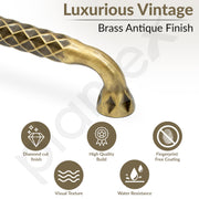 Plantex Cabinet Handle/Kitchen Cabinet Door Handle/Wardrobe/288 mm Cupboard Handle/Door Pull-Push Handle for Home/Office - Pack of 2 (Brass Antique)