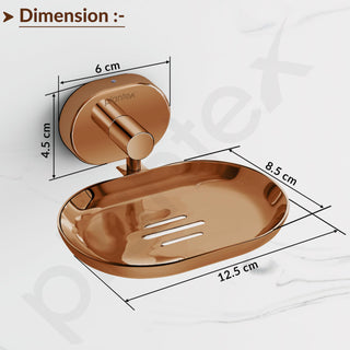 Plantex J4 Stainless Steel Wall Mounted Soap Holder for Bathroom/Soap Holder for Kitchen/Soap Stand for Bathroom/Bathroom Accessories (PVD Rose Gold Finish) Onix