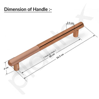 Plantex Door Handle/14 Inch Main Door Handle/Stainless Steel and Aluminium Door Handle/Pull-Push Door Handle/Door Accessories (Pack of 1, Rose Gold)