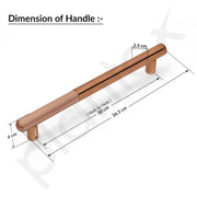 Plantex Door Handle/14 Inch Main Door Handle/Stainless Steel and Aluminium Door Handle/Pull-Push Door Handle/Door Accessories (Pack of 1, Rose Gold)