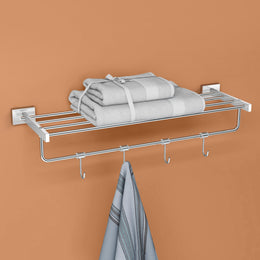 Plantex Stainless Steel Towel Rack for Bathroom/Towel Stand/Towel Hanger/Towel Holder/Bathroom Accessories - Nexa (Chrome) 24 Inch