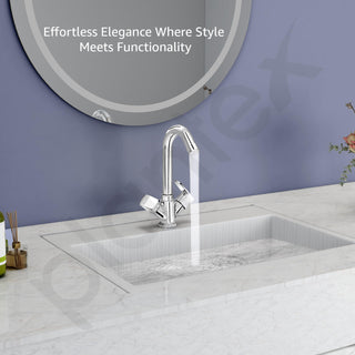 Plantex Brass Spindle Wash Basin Tap with Water Saving Aerator/Basin Mixer for Bathroom/Sink Tap for Kitchen Basin -(Saga-Chrome)