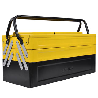 Plantex High Grade Metal Tool Box for Tools/Tool Kit Box for Home and Garage/Tool Box Without Tools-5 Compartment(Yellow & Black)
