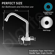 Plantex Kitchen Taps for Home Sink with Water Saving Nozzle for Kitchen Tap/360Ãƒâ€šÃ‚Â° Swivel Spout for Sink Tap for Basin with Brass Wall Flange -(PRI-311-Chrome)