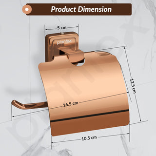 Plantex 304 Grade Stainless Steel Toilet Paper Holder/Stand for Toilet Paper Roll/Tissue Paper Holder - Decan (Rose Gold)
