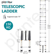 Plantex 20.34 feet (6.2m) Telescopic Ladder/Durable Steps/Height Adjustable Aluminium Ladder/Telescopic Ladder/Extendable Portable Steps and Compact Design