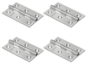 Plantex Stainless Steel Door Hinges 3 inch x 16 Gauge/1.5 mm Thickness for Cabinets/Wardrobe/Hinges for Main Door/Door Hinges for Home/Office/Kabza- Pack of 4 (Satin Matt)