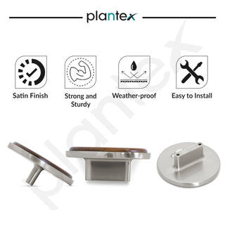 Plantex Knobs for Drawer/Round Drawer Knobs/Knobs for Cabinets/Pull-Push Knobs for Kitchen/Bedroom Drawer - Pack of 1 (Big, Satin & Wood)