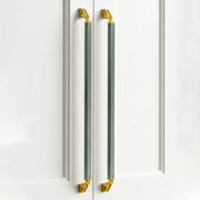 Plantex Aluminium Cabinet Handle/450mm Wardrobe Handle for Home/Cupboard Door Pull-Push Handles for Office - Pack of 1 (Green & Gold)