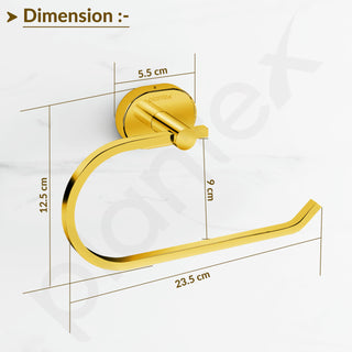 Plantex J4 Stainless Steel Towel Hanger for Wash Basin/Hand Towel Hanger/Napkin Holder for Wash Basin/Bathroom Accessories (PVD Gold Finish) Onix