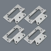Plantex Stainless Steel Butterfly Hinges for Door/Non-Mortise Hinges/4 Inch x 14 Gauge Door Hinge/2.5 mm Hinge for Home/Office/Hotel - Pack of 4 (Chrome)