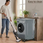 Plantex Adjustable Washing Machine Stand/Fridge Trolley with Wheels / Stand for Fridge, Air Cooler, Dishwasher / Anti-Vibration Heavy Duty 170 kg Load Capacity – Black
