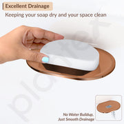 Plantex Smero Pure Brass Soap Holder for Bathroom & Kitchen/Soap Stand/Case/Dish/Bathroom Accessories - Smart (PVD Rose Gold)