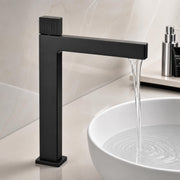 Plantex Wash Basin Mixer Tap/Brass Thermostatic Hot & Cold Basin Mixer Faucet/Deck Mount Pillar Spout for Bathroom Sink - Pack of 1 (4605, Black Matt)