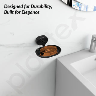 Plantex J4 Stainless Steel Wall Mounted Soap Holder for Bathroom/Soap Holder for Kitchen/Soap Stand for Bathroom/Bathroom Accessories (PVD Black Finish) Onix