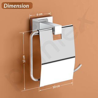 Plantex Stainless Steel Toilet Paper Roll Holder/Tissue Paper Holder in Bathroom/Kitchen/Bathroom Accessories - Nexa (Chrome)