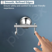 Plantex 304 Grade Stainless Steel Robe Hook/Cloth Hanger/Robe Hooks for Bathroom/Wall Hanging/Bathroom Accessories - Chrome (Niko)