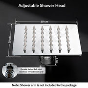 Plantex Stainless Steel Shower Head 100 mm with Water Saving Nozzle/Shower for Bathroom/Rain Shower Head for Bathroom without Arm-(Ultra Slim-Chrome)