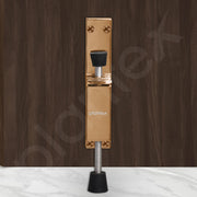 Plantex Kickdown Door Stopper Spring Loaded Telescopic Step On/Off Door Stopper Rubber, Adjustable Heavy Duty Door Locks Holder Stop/Release by Foot - Pack of 1 (Rose Gold)