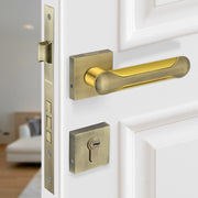 Plantex Triple Security Door Lock for Home/Main Door Lock Set with 3 Years of Warranty/Mortise Lock for Door with Brass Lock Body & Cylinder (7124, Brass Antique & Gold)