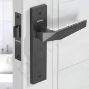 Plantex Heavy Duty Door Lock Ã¢â‚¬â€œ Bathroom Door Lock/Mortise 8inch Keyless Plate Handle Set for Home/Bathroom/Store Room/Balcony/Office with Baby Latch (8129- Grey)