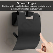 Plantex Space Aluminium Toilet Paper Holder/Tissue Paper Roll Holder in Bathroom/Lavatory/Bathroom Accessories (Black)