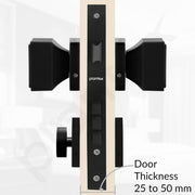 Plantex Heavy Duty Door Lock/Main Door Mortise Lock Handle/Handle Set for Home/Office/Door Accessories - (PT-011, Black)