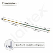 Plantex Stainless Steel & Aluminium Cabinet Handle/900mm Wardrobe Handle for Home/Cupboard Door Pull-Push Handles for Hotel/Office - Pack of 2 (DTC-3960, Green & Gold)