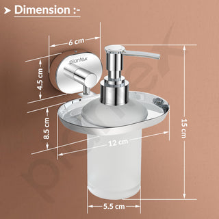 Plantex J4 Stainless Steel Liquid Soap Dispenser/Shampoo Dispenser for Wash Basin/Hand Wash Dispenser Wall Mounted/Bathroom Accessories (Chrome Finish) Onix