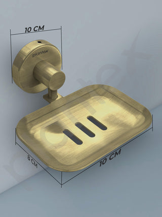 Plantex Galaxy 304 Grade Stainless Steel Single Soap Dish/Soap Stand/Soap Holder/Bathroom Accessories - (Brass Antique)