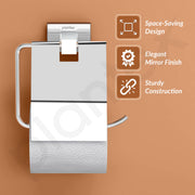 Plantex Stainless Steel Toilet Paper Roll Holder/Tissue Paper Holder in Bathroom/Kitchen/Bathroom Accessories - Nexa (Chrome)