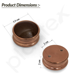 Plantex Knobs for Drawers/Drawer Knobs/Round Knob for Cabinets/Pull-Push Knob for Kitchen/Bedroom Drawer - Pack of 3 (Rose Gold)