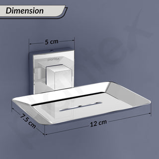 Plantex Aqua Heavy-Duty Stainless Steel Soap Holder for Bathroom/Soap Dish/Soap Stand/Bathroom Accessories - (Chrome)