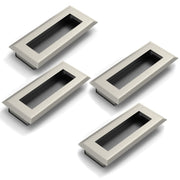 Plantex Sliding Door Handle/Concealed Handle for Sliding Door/96mm Concealed Handle for Wardrobe/Kitchen Cabinet - Pack of 4 (Satin)