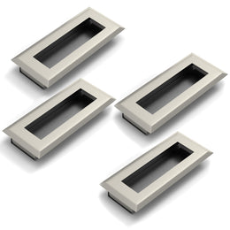 Plantex Sliding Door Handle/Concealed Handle for Sliding Door/96mm Concealed Handle for Wardrobe/Kitchen Cabinet - Pack of 4 (Satin)